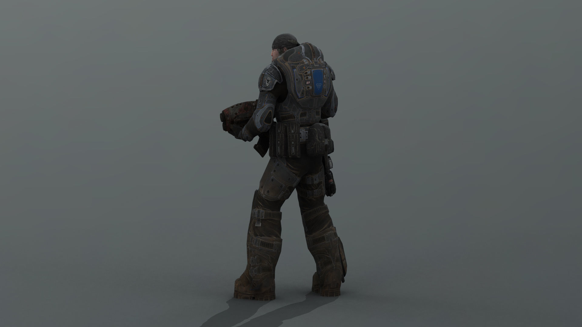 Gears Of War Player Low-poly 3D model_3