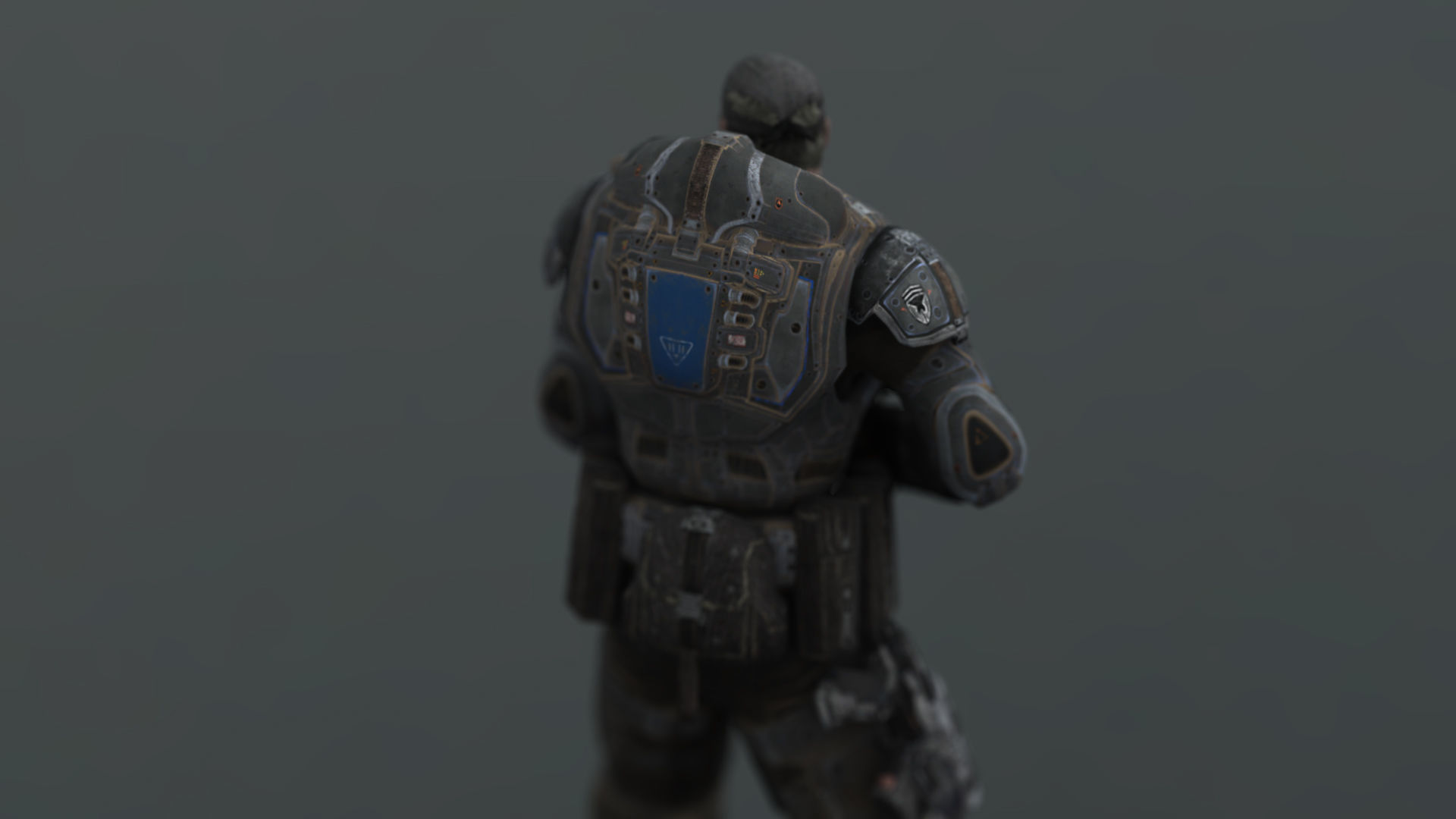 Gears Of War Player Low-poly 3D model_1