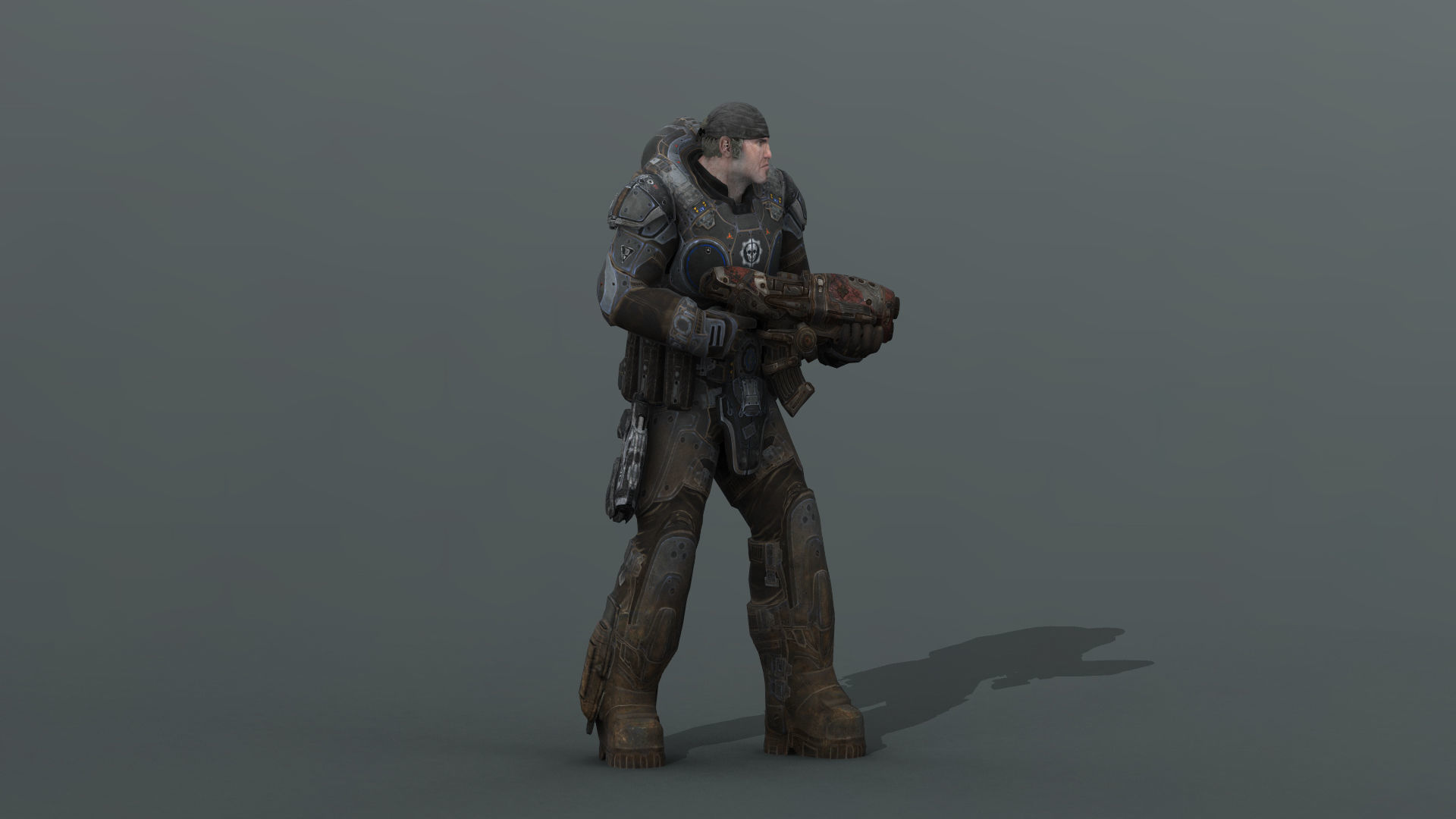 Gears Of War Player Low-poly 3D model_6