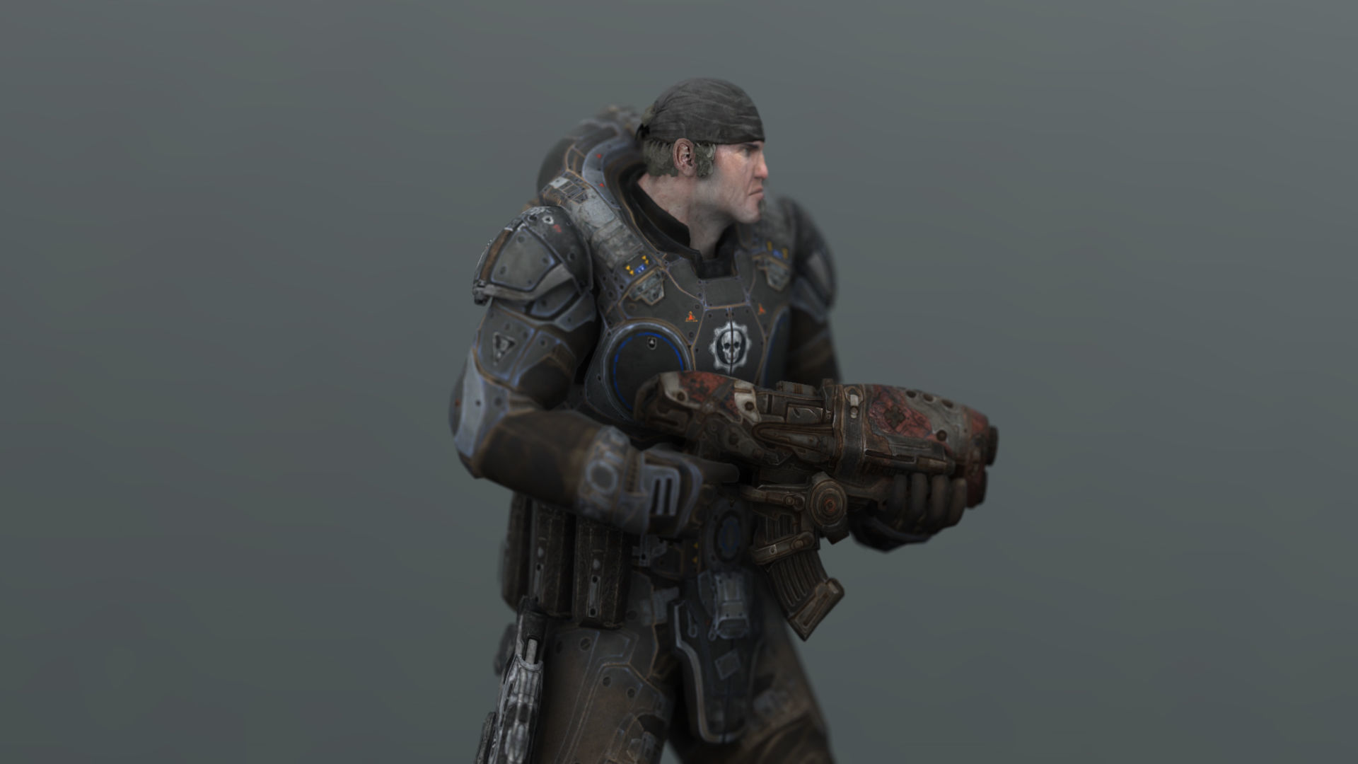 Gears Of War Player Low-poly 3D model_7