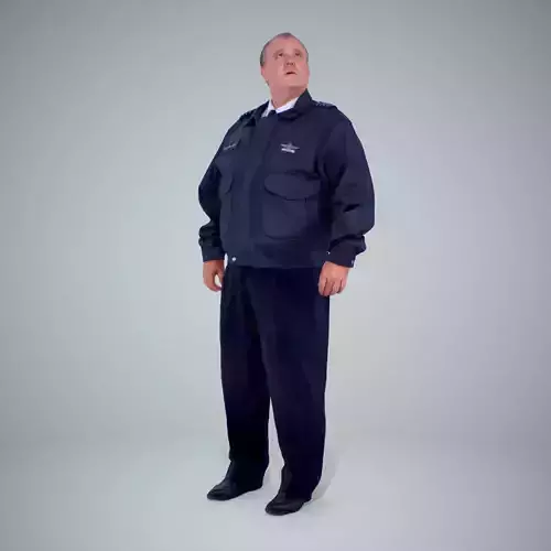 TSA Officer Man WMan0201-HD2-O02P02-S 3D model