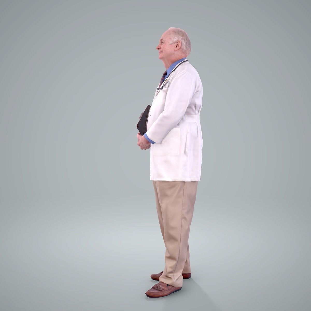 Male Old Doctor with Uniform WMan0200-HD2-O01P01-S 3D model_9