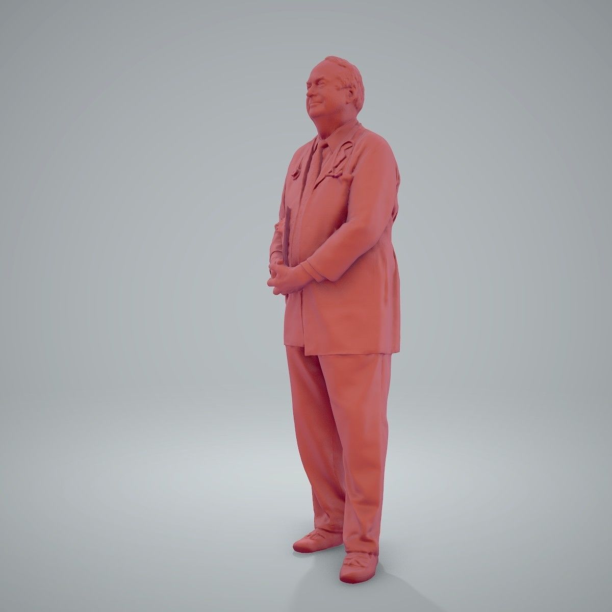Male Old Doctor with Uniform WMan0200-HD2-O01P01-S 3D model_41