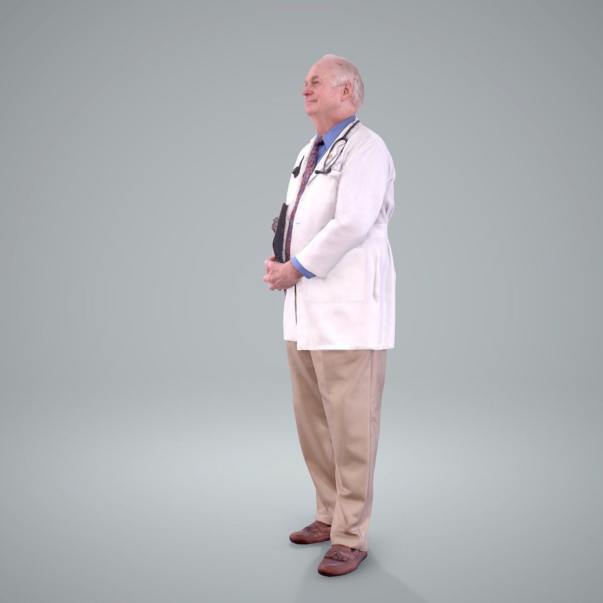 Male Old Doctor with Uniform WMan0200-HD2-O01P01-S 3D model_7