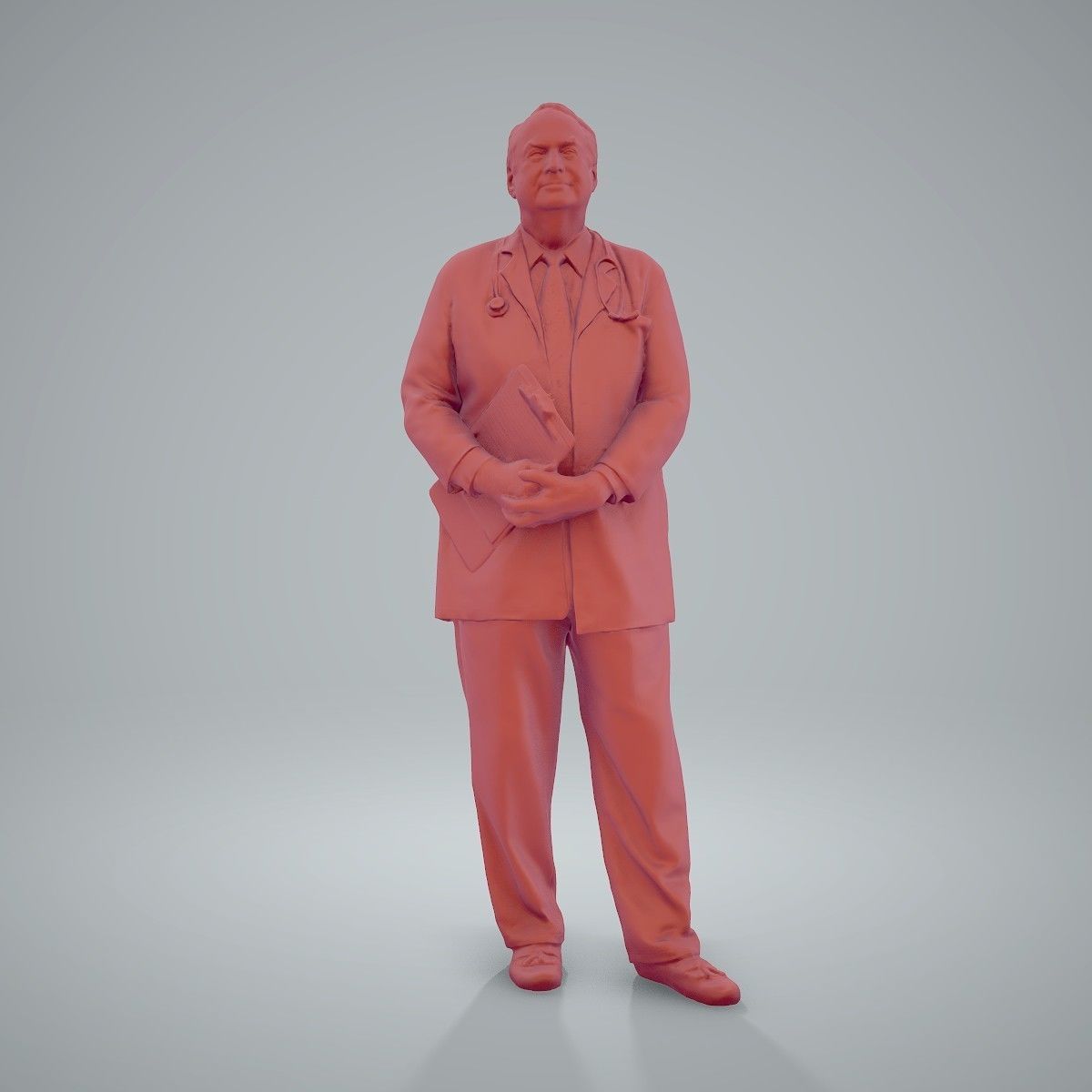 Male Old Doctor with Uniform WMan0200-HD2-O01P01-S 3D model_36