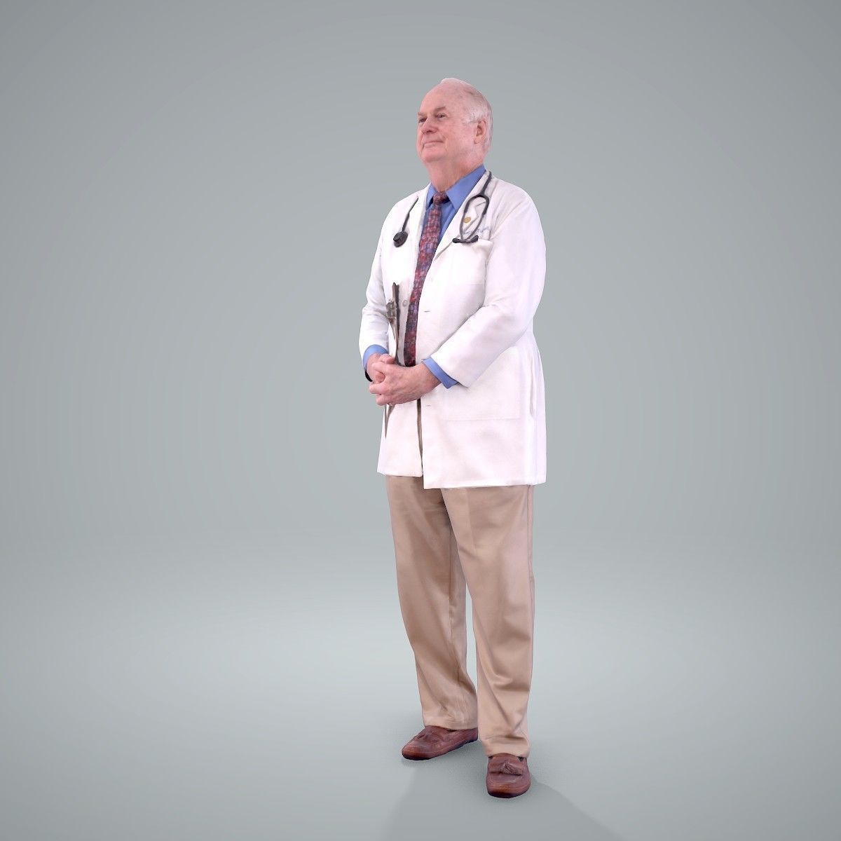Male Old Doctor with Uniform WMan0200-HD2-O01P01-S 3D model_5