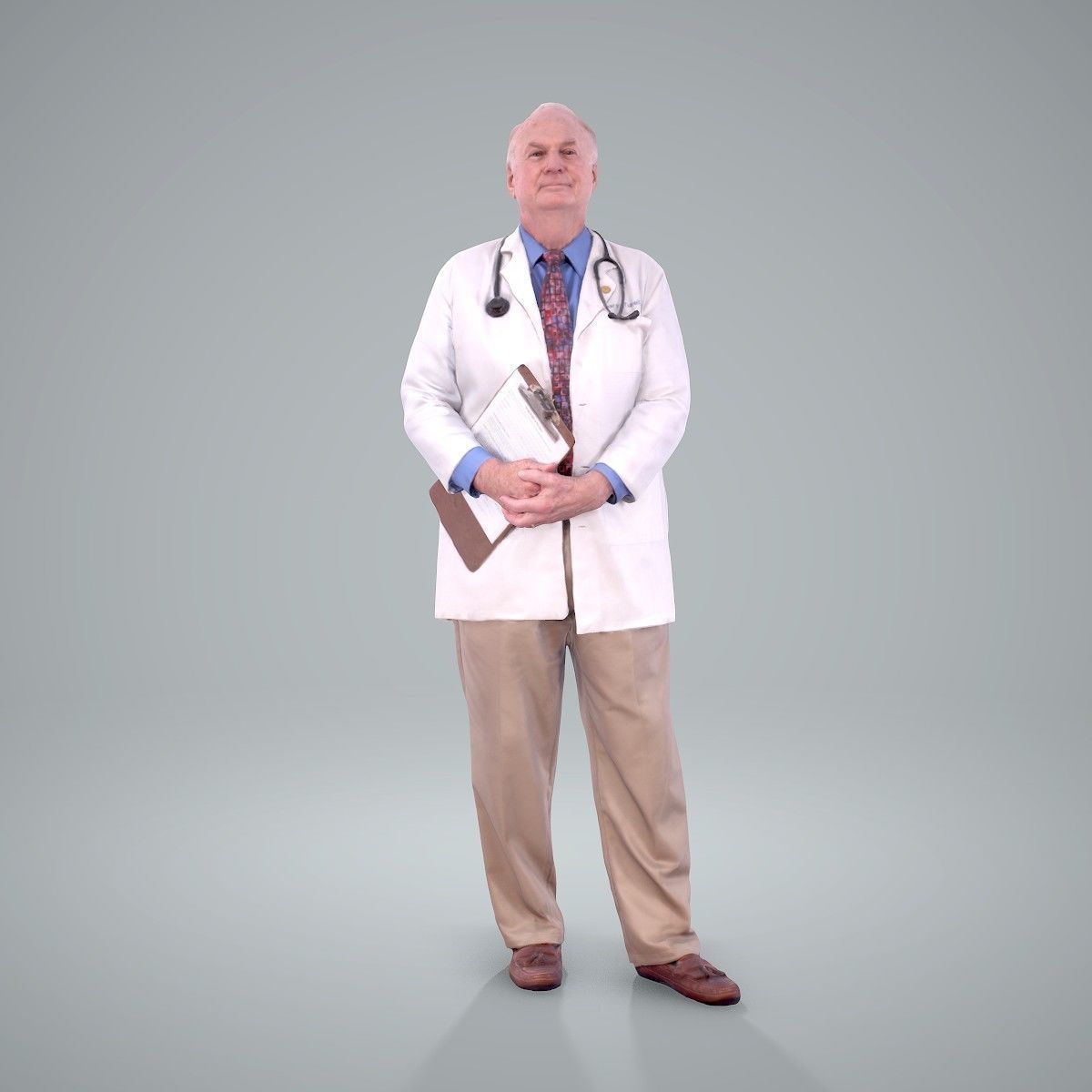 Male Old Doctor with Uniform WMan0200-HD2-O01P01-S 3D model_1