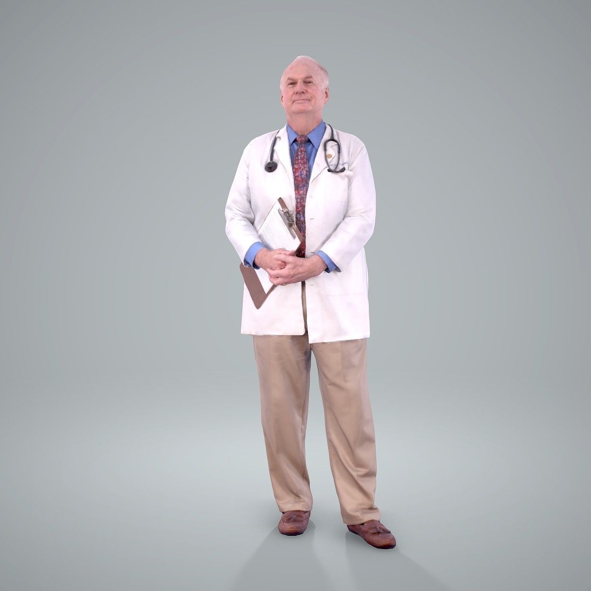 Male Old Doctor with Uniform WMan0200-HD2-O01P01-S 3D model_2