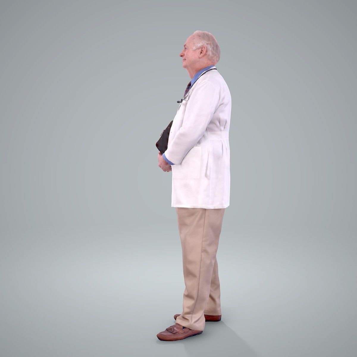 Male Old Doctor with Uniform WMan0200-HD2-O01P01-S 3D model_10