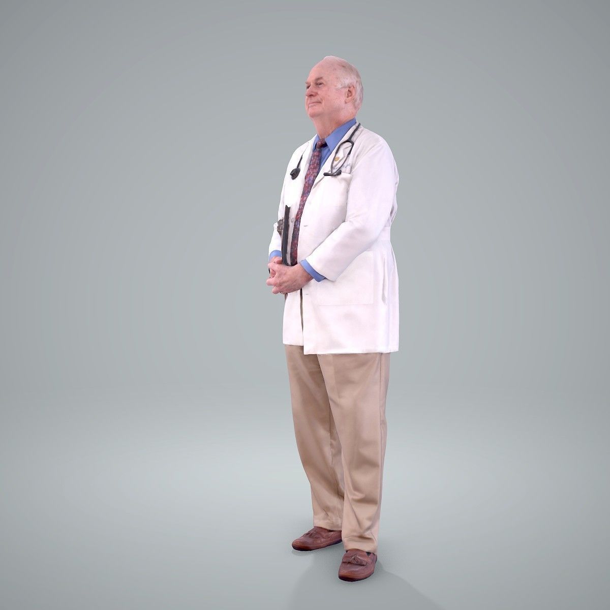Male Old Doctor with Uniform WMan0200-HD2-O01P01-S 3D model_6