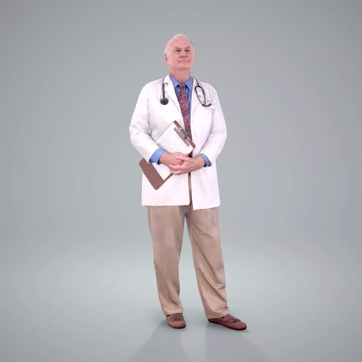 Male Old Doctor with Uniform WMan0200-HD2-O01P01-S 3D model_0