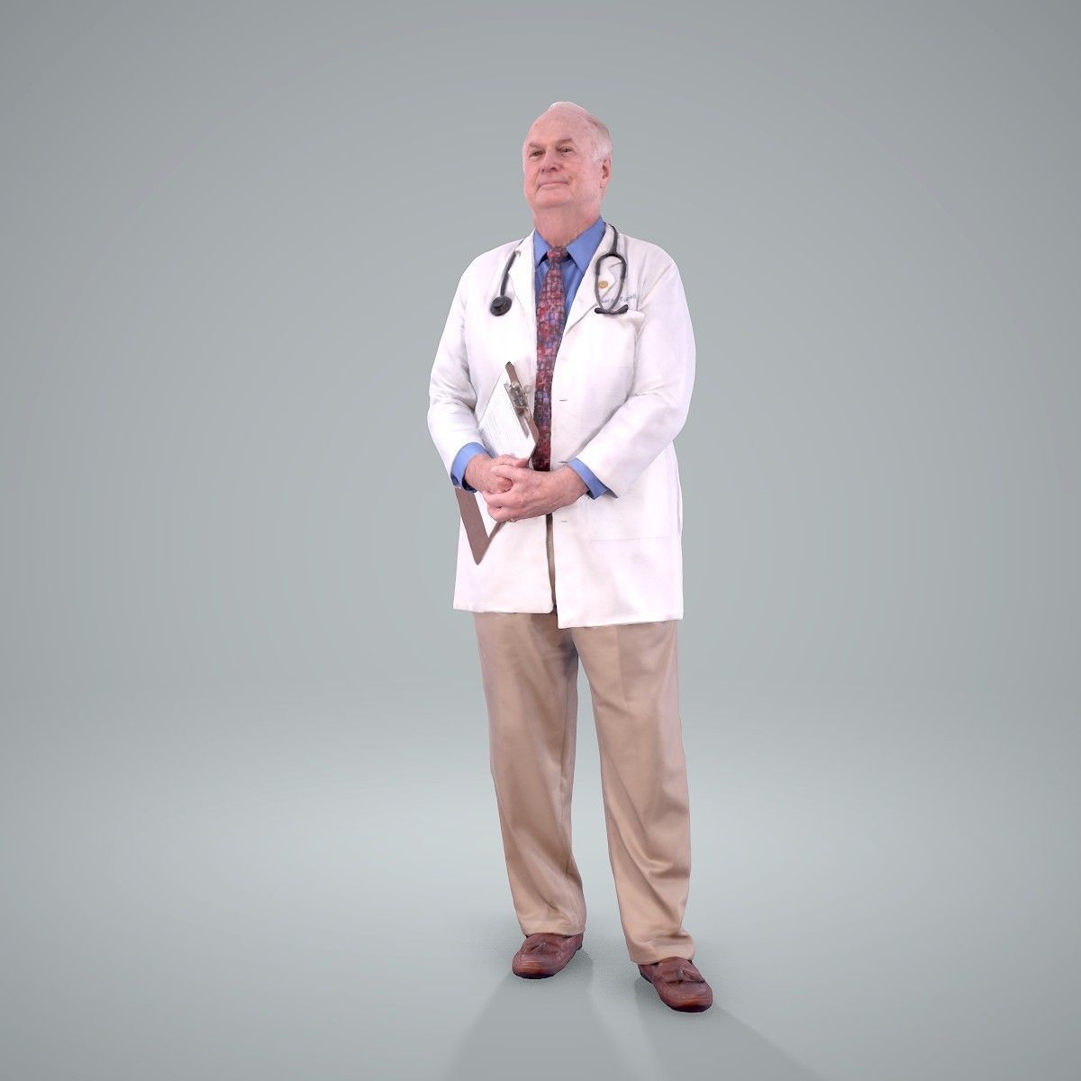 Male Old Doctor with Uniform WMan0200-HD2-O01P01-S 3D model_3
