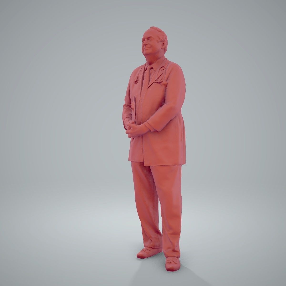 Male Old Doctor with Uniform WMan0200-HD2-O01P01-S 3D model_40