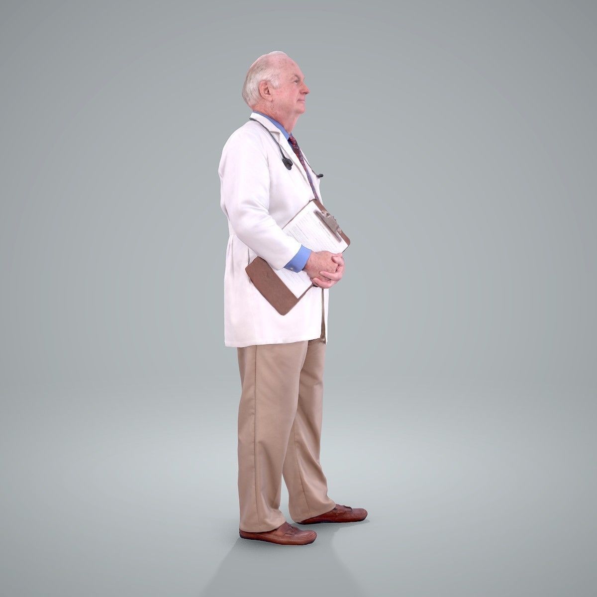 Male Old Doctor with Uniform WMan0200-HD2-O01P01-S 3D model_30