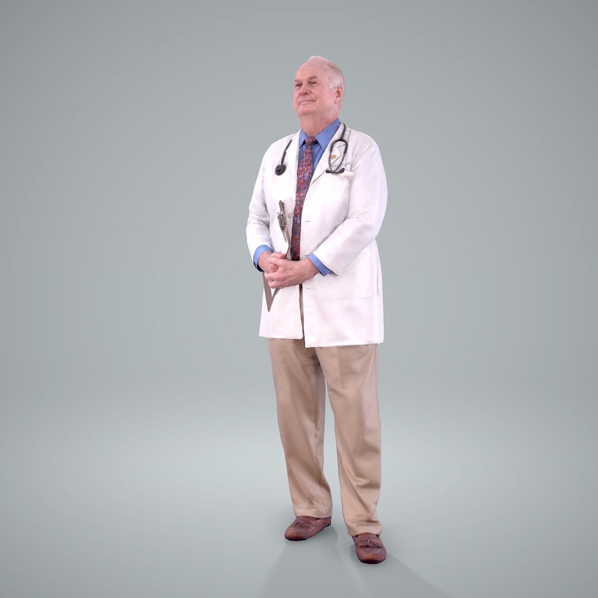 Male Old Doctor with Uniform WMan0200-HD2-O01P01-S 3D model_4