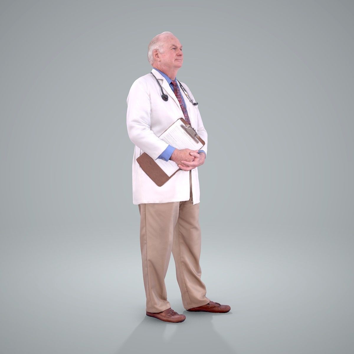 Male Old Doctor with Uniform WMan0200-HD2-O01P01-S 3D model_32