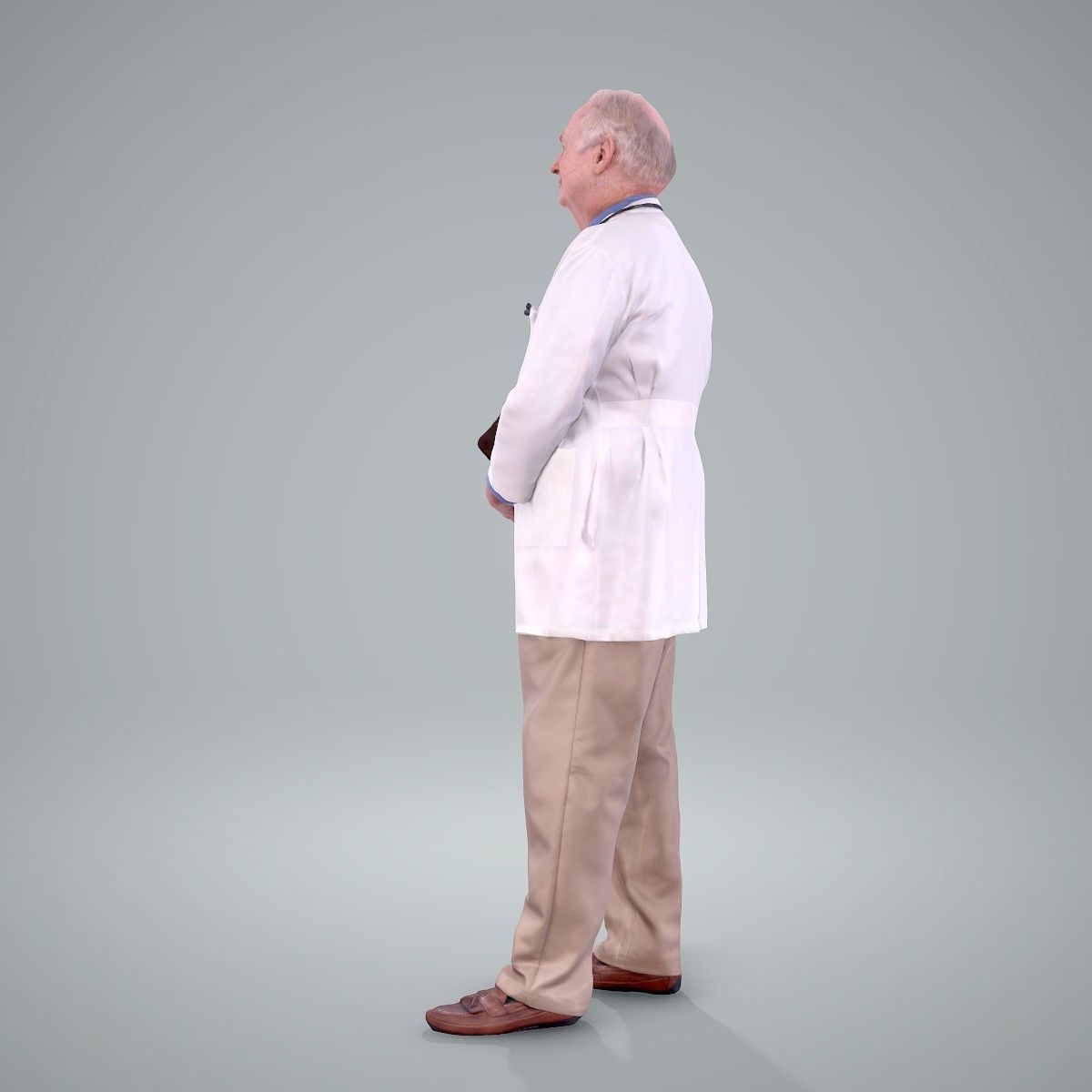 Male Old Doctor with Uniform WMan0200-HD2-O01P01-S 3D model_12