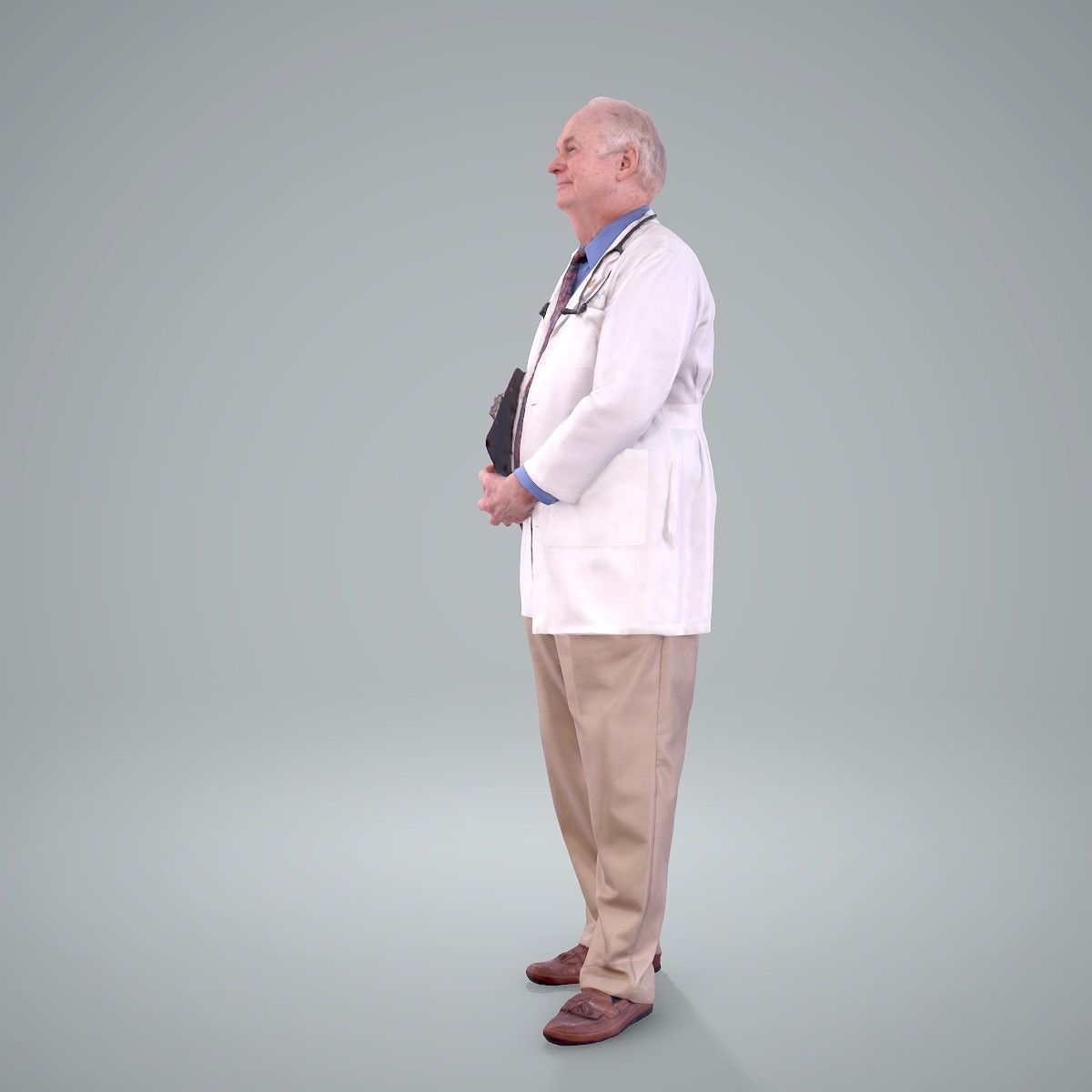 Male Old Doctor with Uniform WMan0200-HD2-O01P01-S 3D model_8