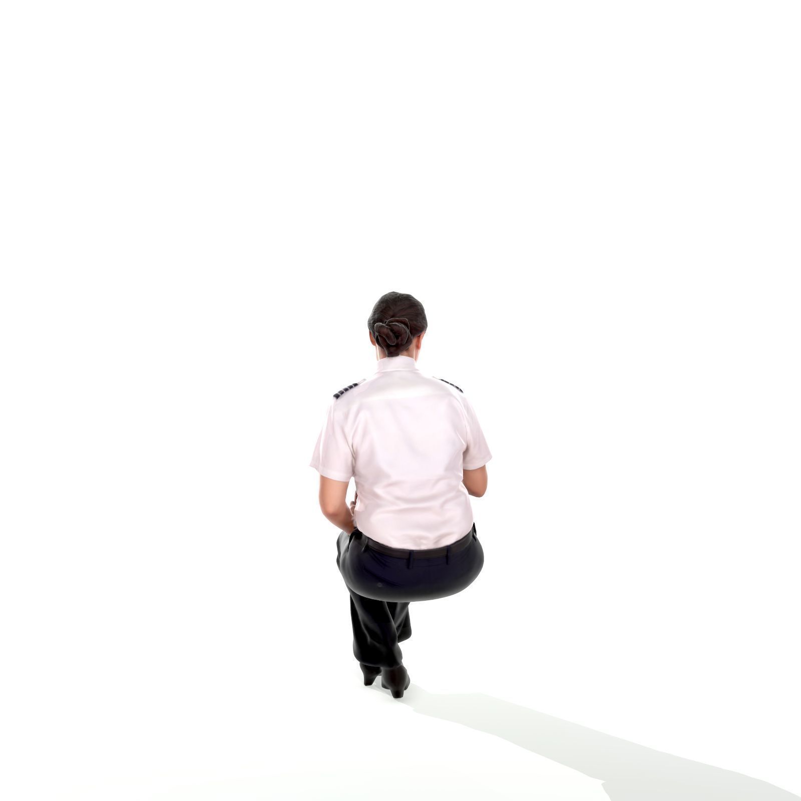 Sitting Woman with Uniform Holding Phone CWom0220-HD2-O02P01-S 3D model_16