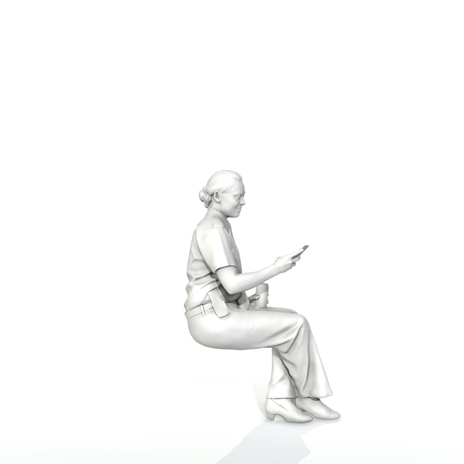 Sitting Woman with Uniform Holding Phone CWom0220-HD2-O02P01-S 3D model_41