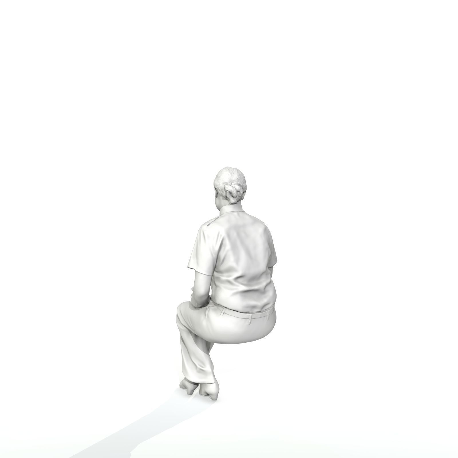 Sitting Woman with Uniform Holding Phone CWom0220-HD2-O02P01-S 3D model_53