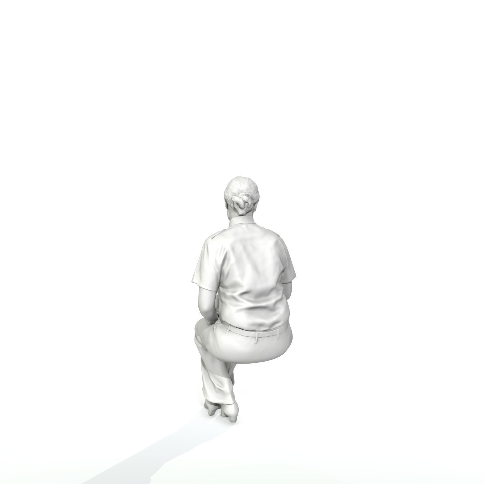 Sitting Woman with Uniform Holding Phone CWom0220-HD2-O02P01-S 3D model_52