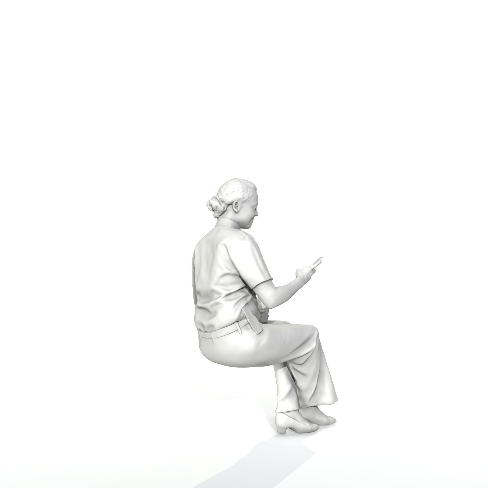 Sitting Woman with Uniform Holding Phone CWom0220-HD2-O02P01-S 3D model_44