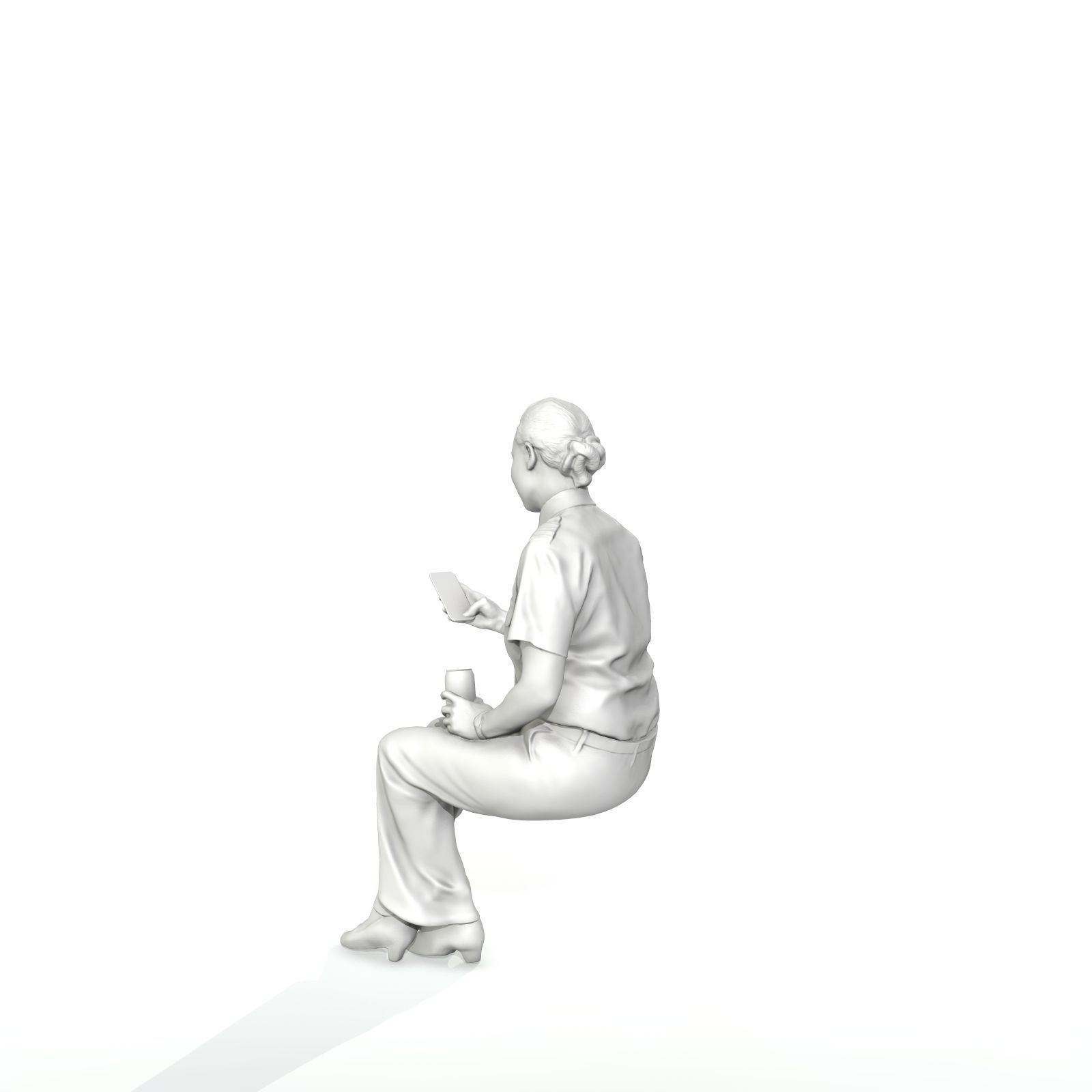 Sitting Woman with Uniform Holding Phone CWom0220-HD2-O02P01-S 3D model_56