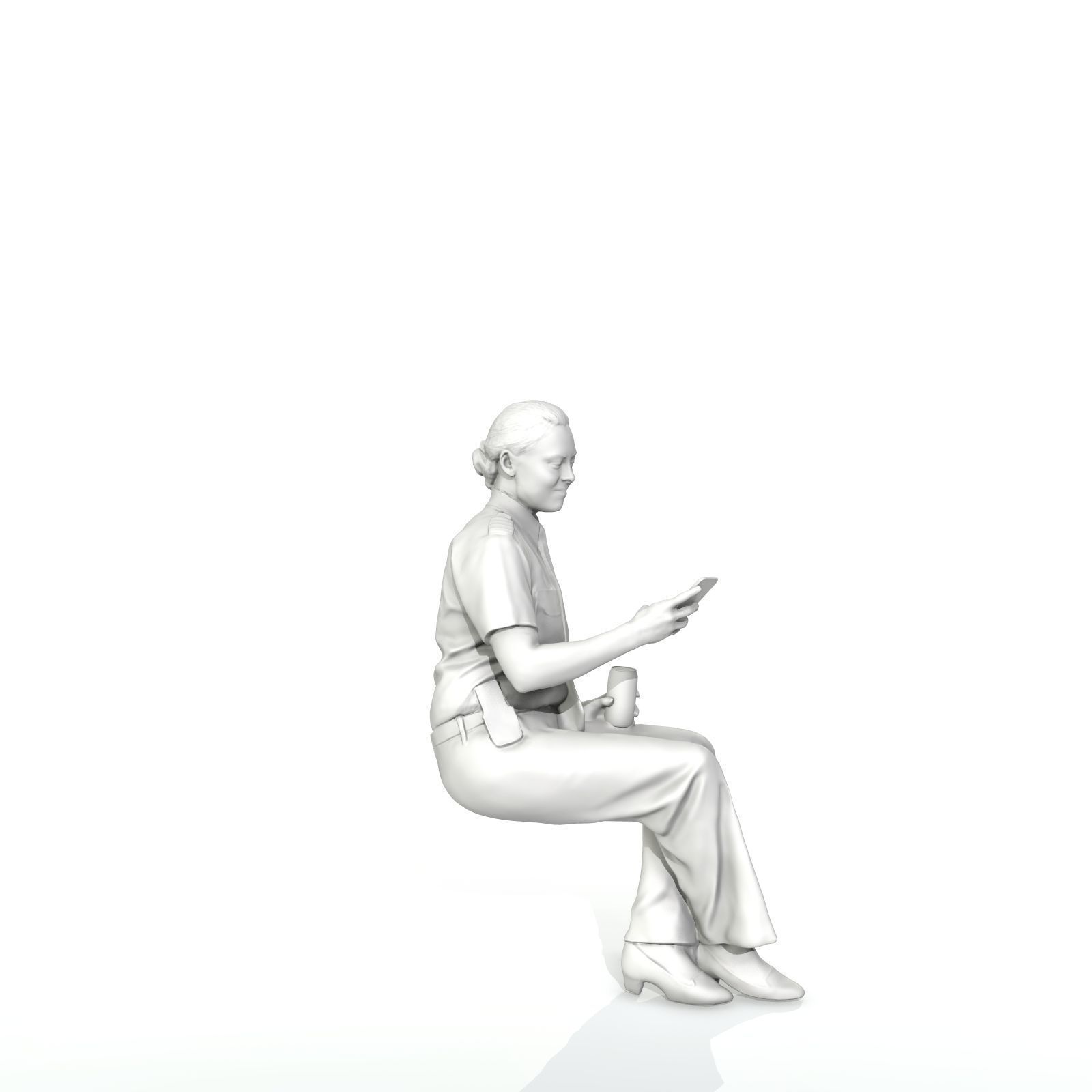 Sitting Woman with Uniform Holding Phone CWom0220-HD2-O02P01-S 3D model_40
