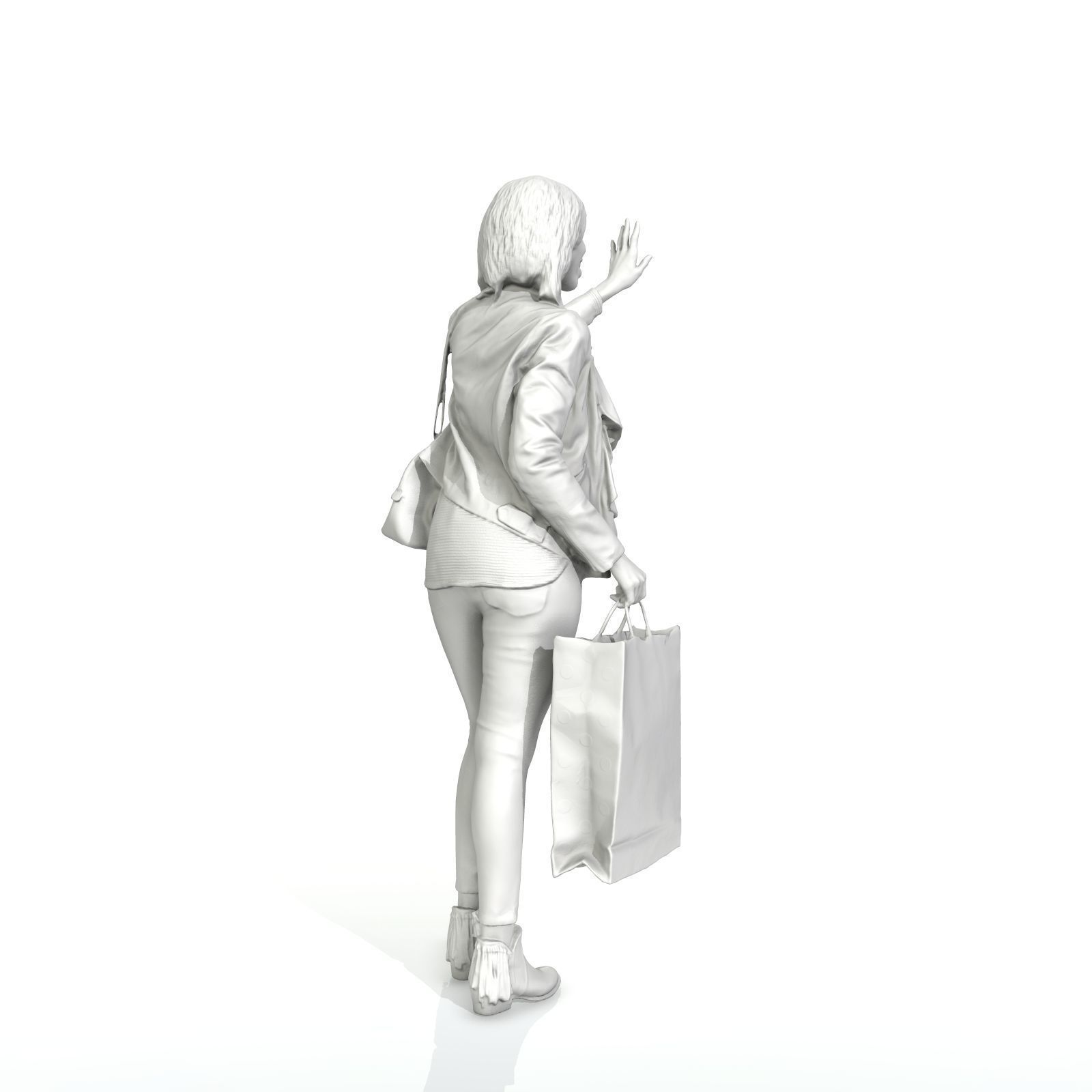 Waving Woman with Sopping Bag CWom0221-HD2-O01P02-S 3D model_46