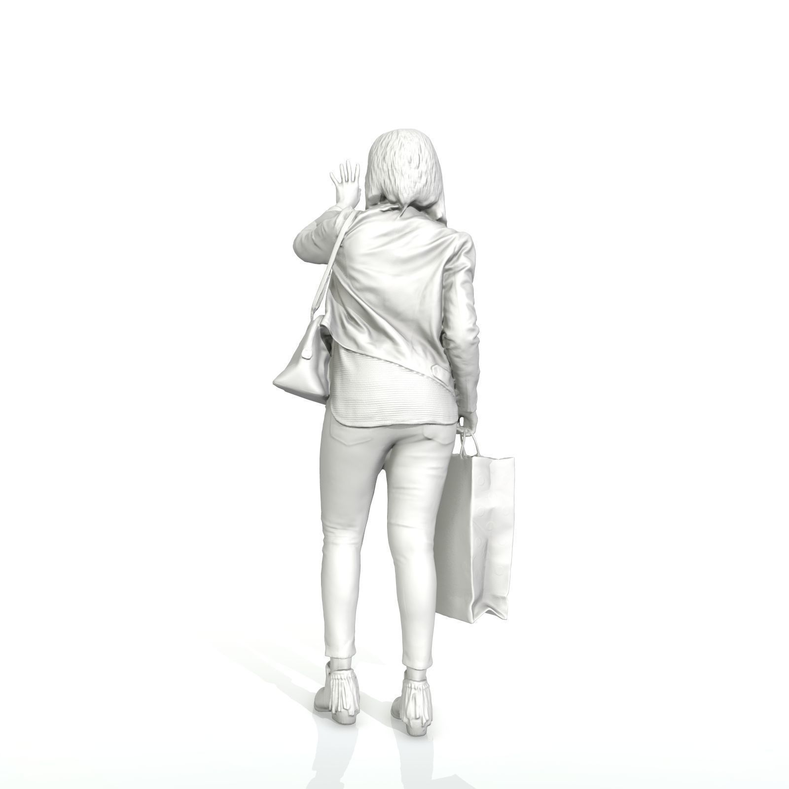 Waving Woman with Sopping Bag CWom0221-HD2-O01P02-S 3D model_51