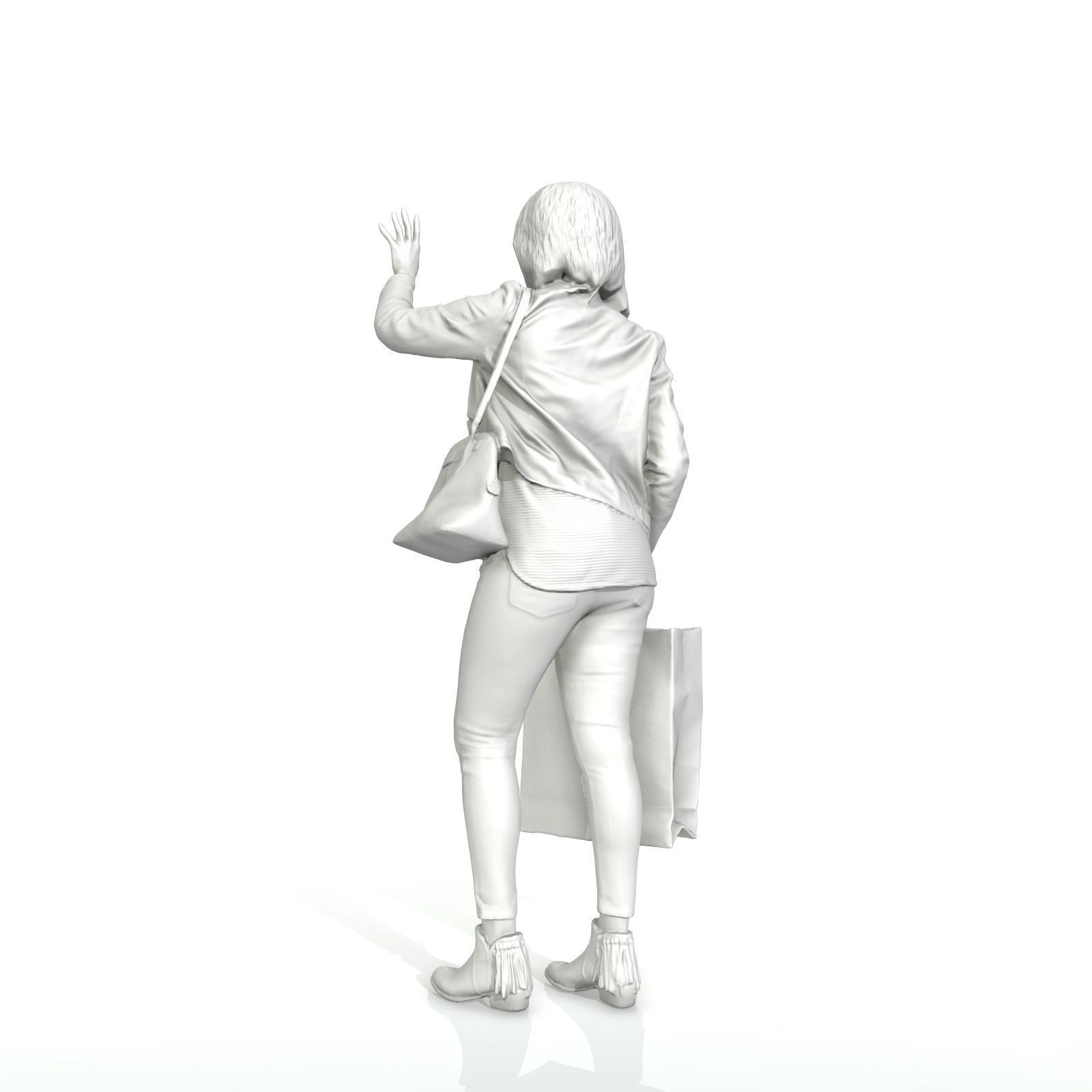 Waving Woman with Sopping Bag CWom0221-HD2-O01P02-S 3D model_54