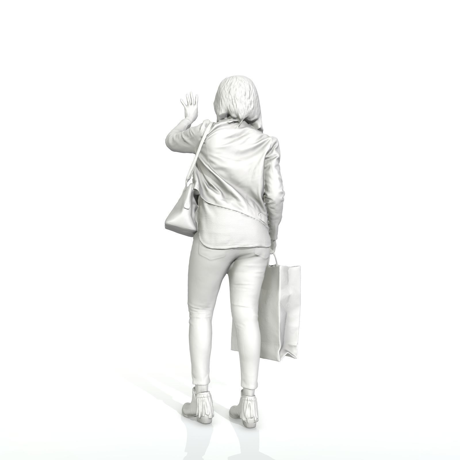 Waving Woman with Sopping Bag CWom0221-HD2-O01P02-S 3D model_52