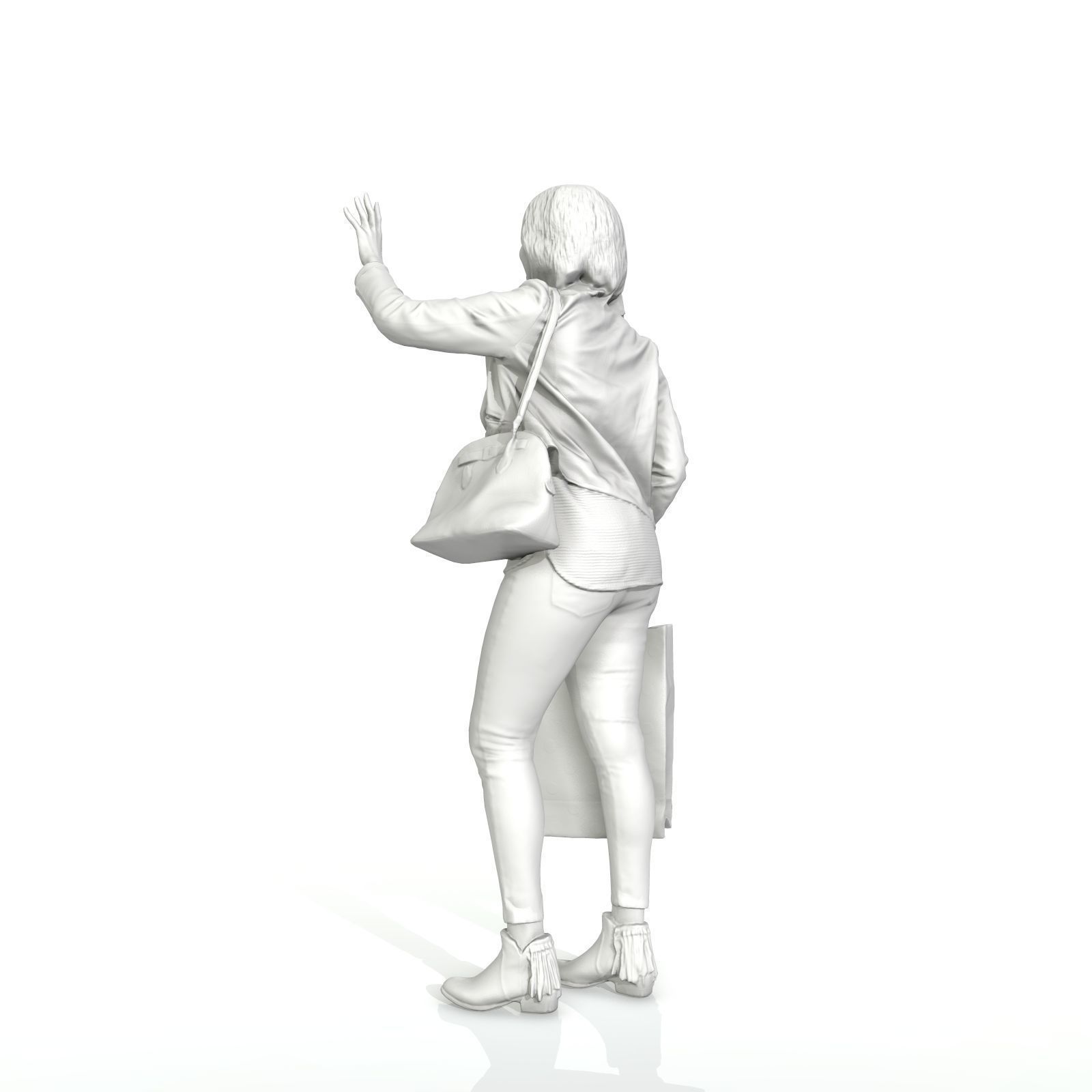 Waving Woman with Sopping Bag CWom0221-HD2-O01P02-S 3D model_56
