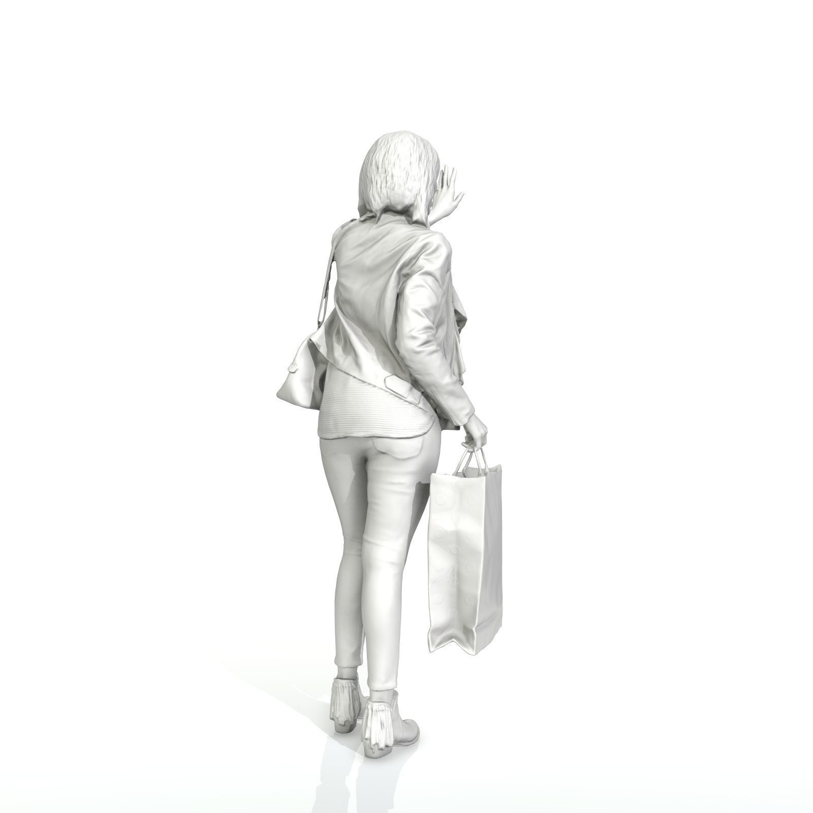 Waving Woman with Sopping Bag CWom0221-HD2-O01P02-S 3D model_47
