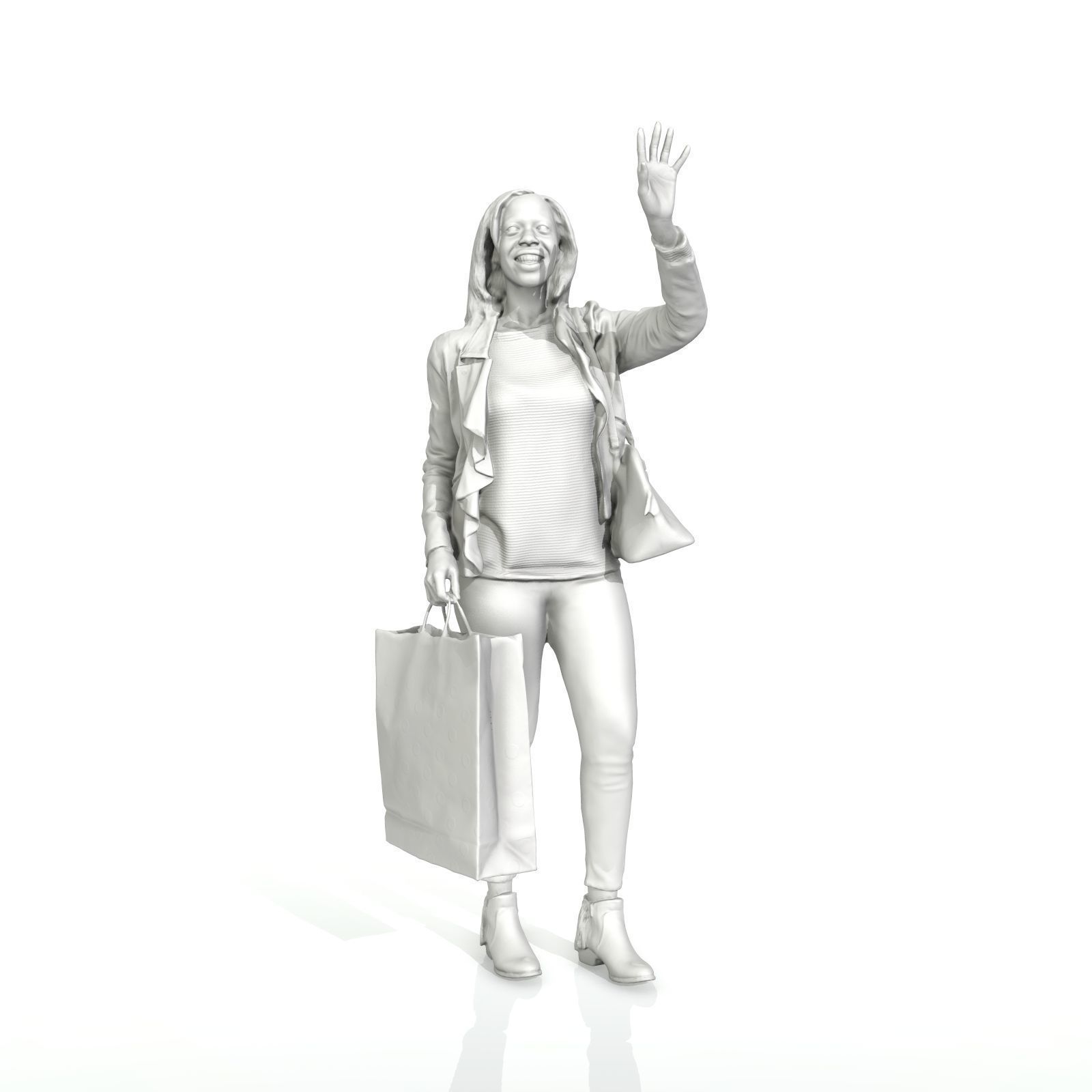 Waving Woman with Sopping Bag CWom0221-HD2-O01P02-S 3D model_70