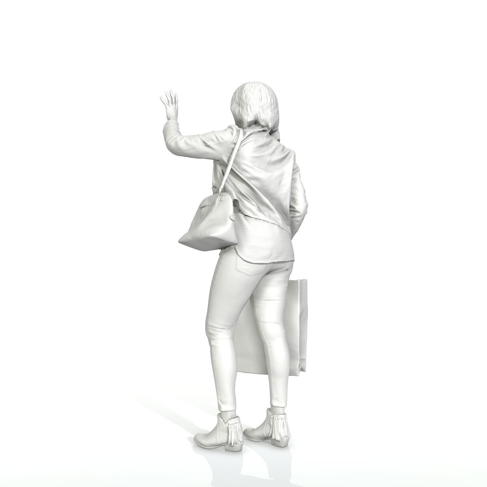 Waving Woman with Sopping Bag CWom0221-HD2-O01P02-S 3D model_55