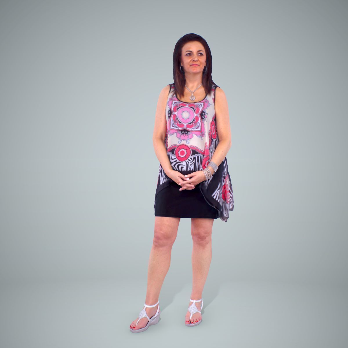 Woman with Colourful Bouse CWom0218-HD2-O01P01-S 3D model_34