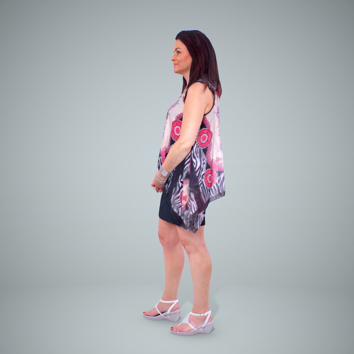 Woman with Colourful Bouse CWom0218-HD2-O01P01-S 3D model_7