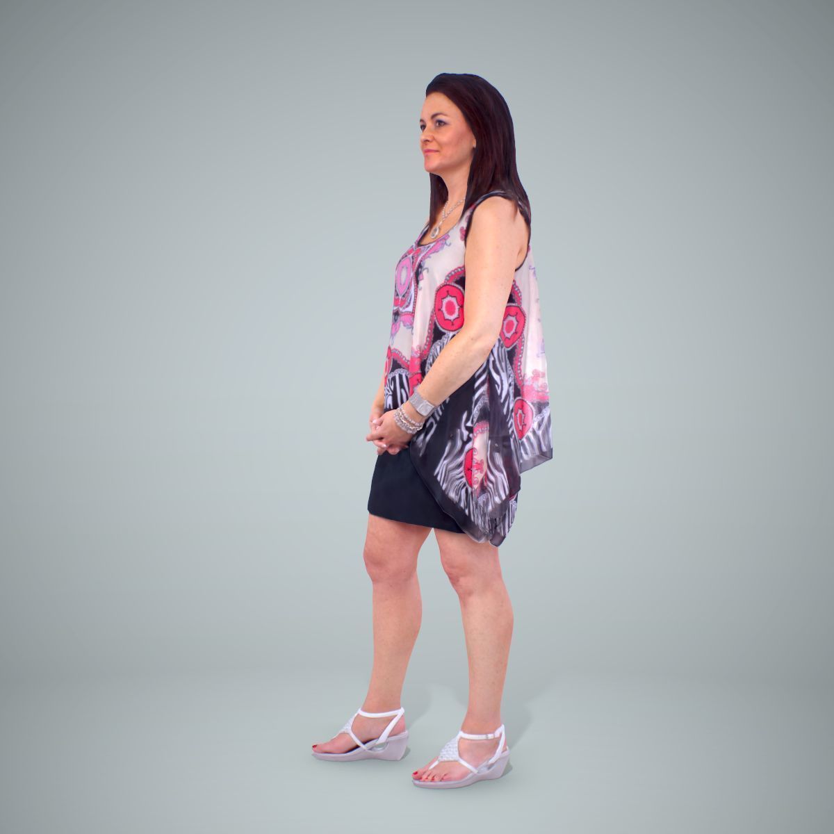 Woman with Colourful Bouse CWom0218-HD2-O01P01-S 3D model_5