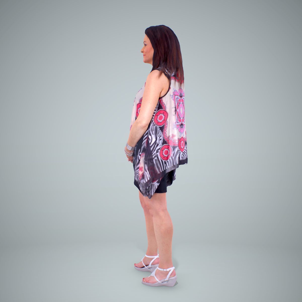 Woman with Colourful Bouse CWom0218-HD2-O01P01-S 3D model_9