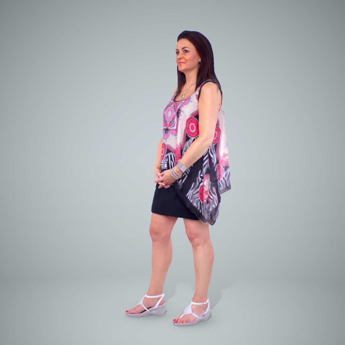 Woman with Colourful Bouse CWom0218-HD2-O01P01-S 3D model_4