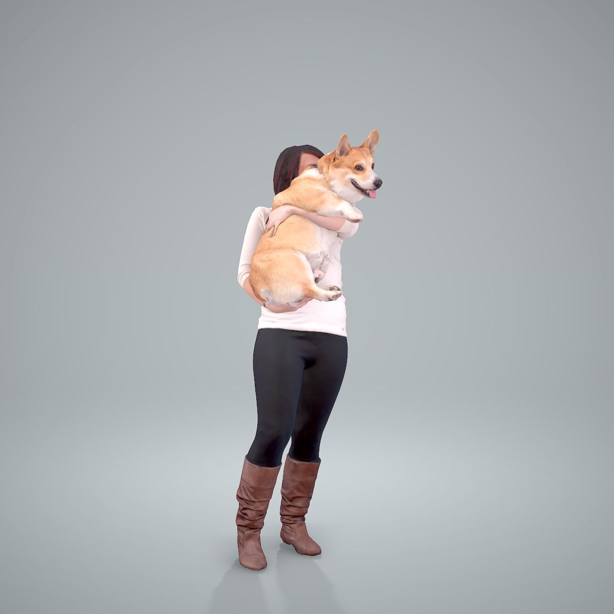 Woman Holding Dog CWom0209-HD2-O01P01-S 3D model_30
