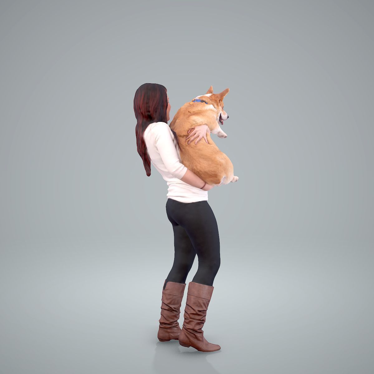Woman Holding Dog CWom0209-HD2-O01P01-S 3D model_22