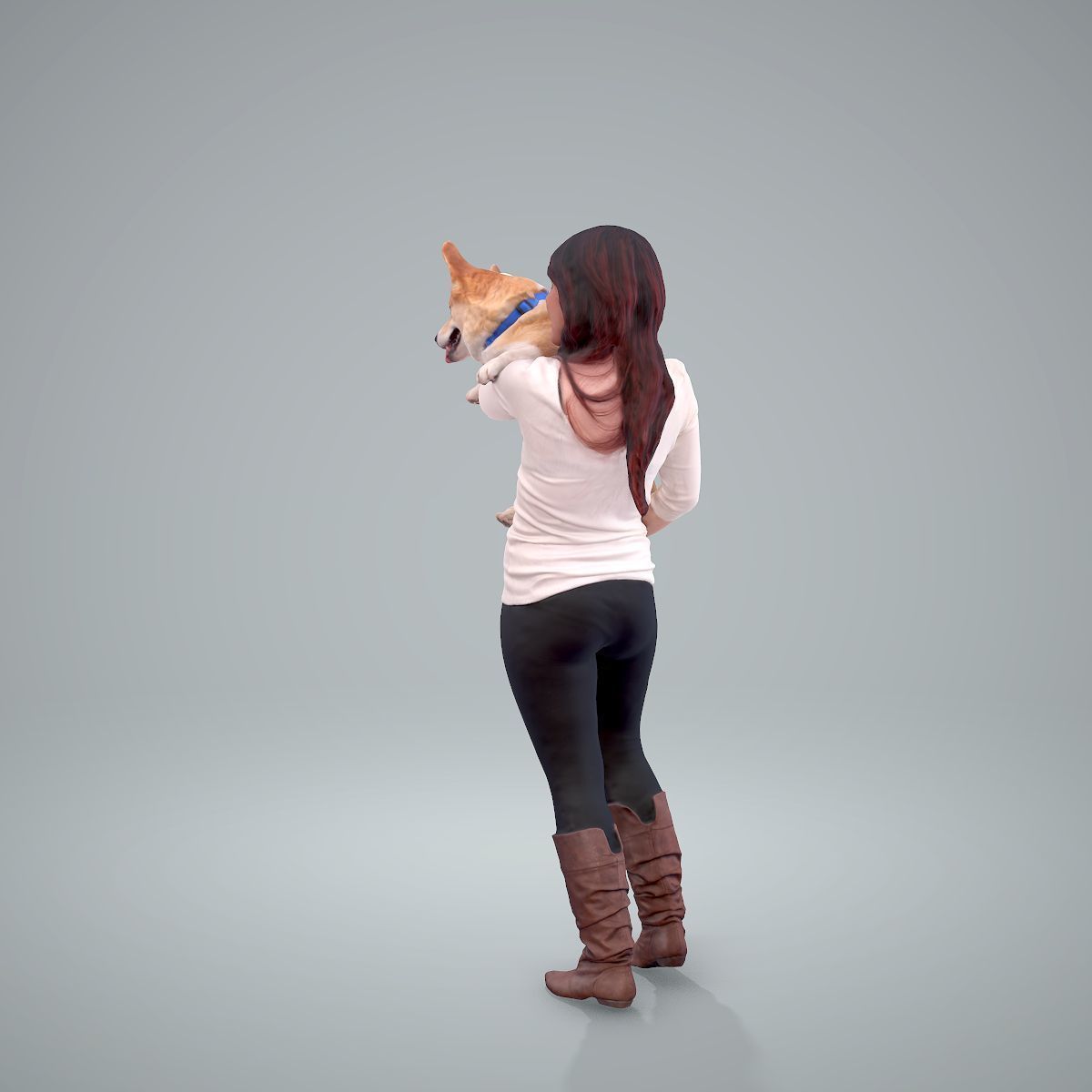 Woman Holding Dog CWom0209-HD2-O01P01-S 3D model_11