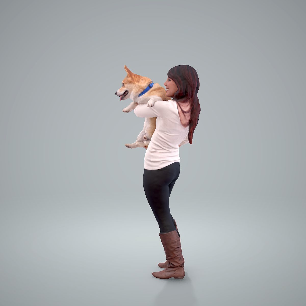 Woman Holding Dog CWom0209-HD2-O01P01-S 3D model_8