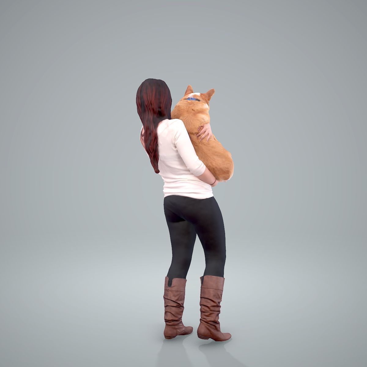 Woman Holding Dog CWom0209-HD2-O01P01-S 3D model_19