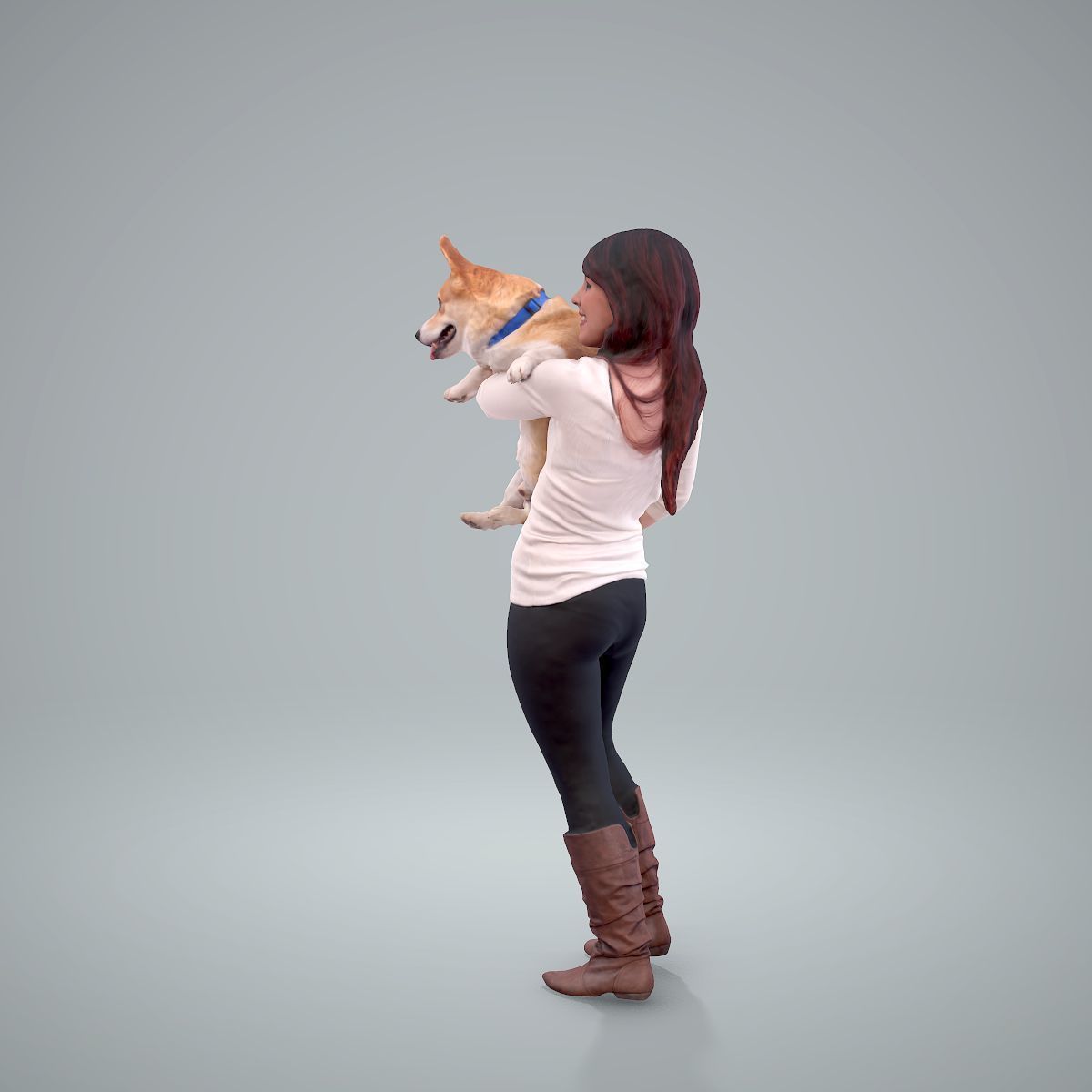 Woman Holding Dog CWom0209-HD2-O01P01-S 3D model_9