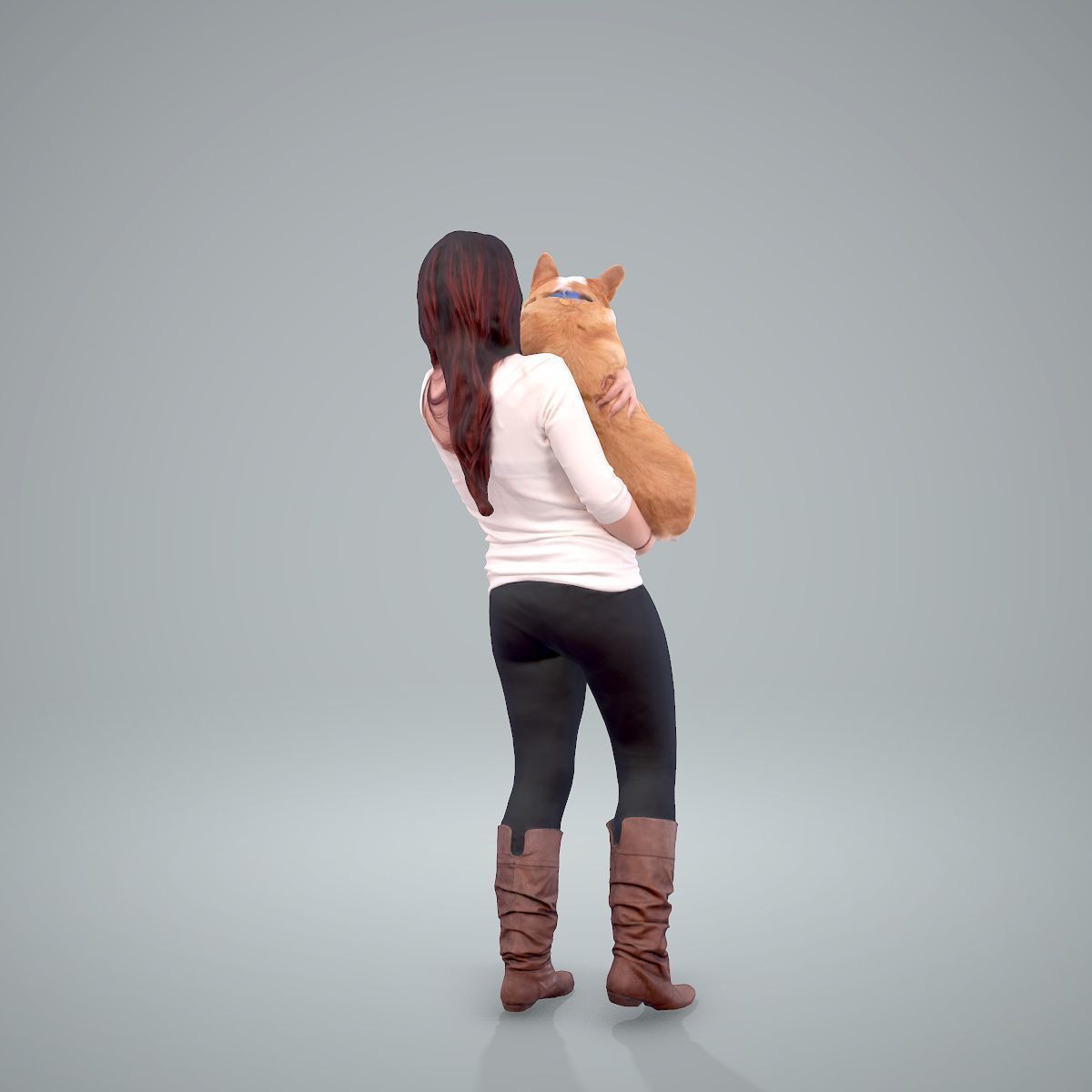 Woman Holding Dog CWom0209-HD2-O01P01-S 3D model_18