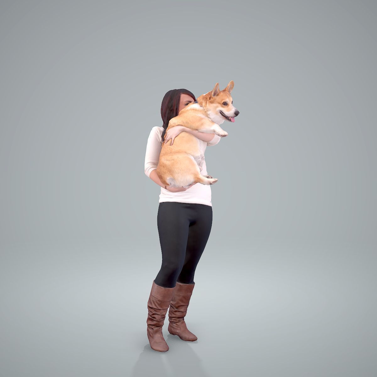 Woman Holding Dog CWom0209-HD2-O01P01-S 3D model_29